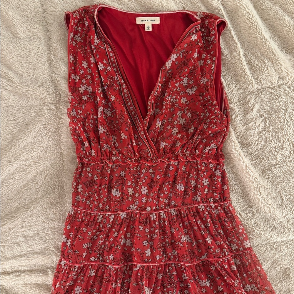 Max studio red floral dress - Picture 2 of 3